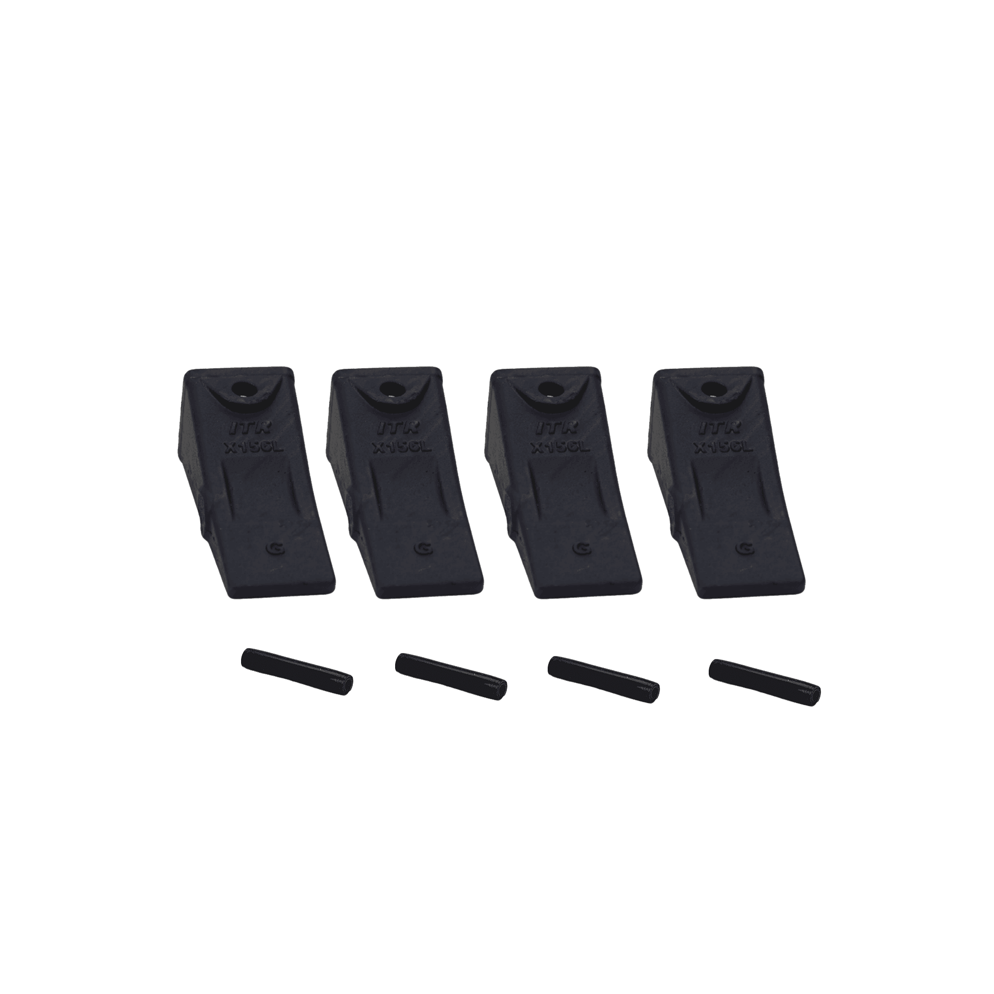 Takeuchi Aftermarket X156L Bucket Teeth with Pins (4 Pack