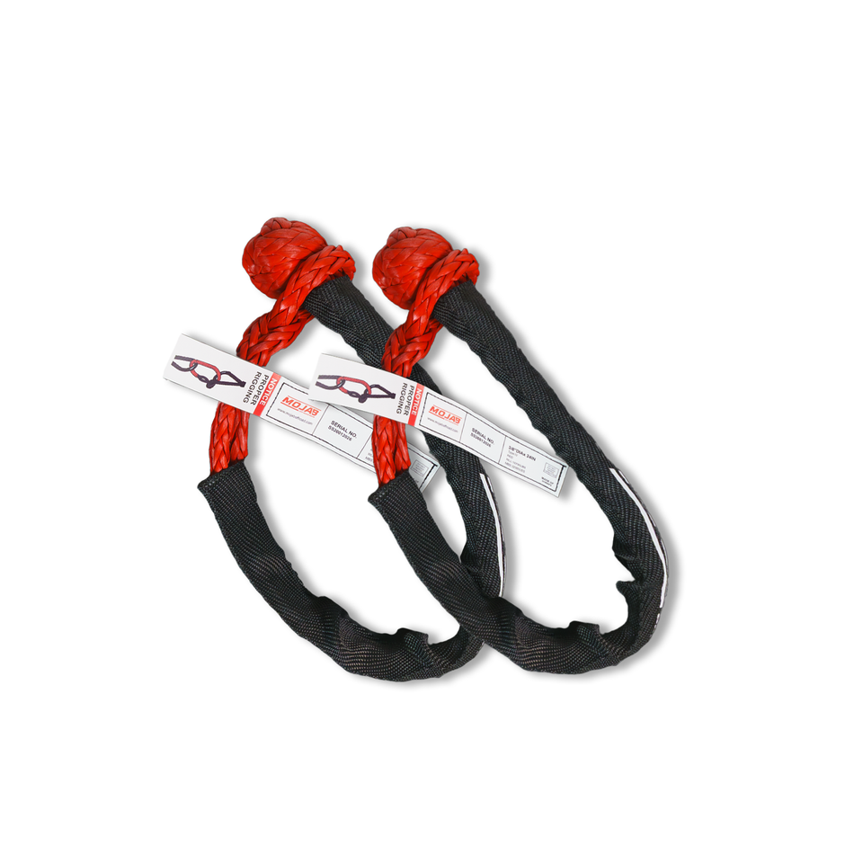 MOJAB Soft Shackle 3/8'' x 24” with sleeve and bag (Set of 2 Shackles)
