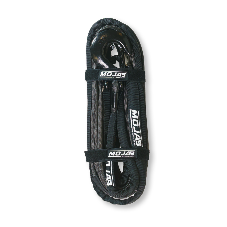 MOJAB 3/8'' x 85' Double Braided Winch Rope with Removable Forged Winch Hook