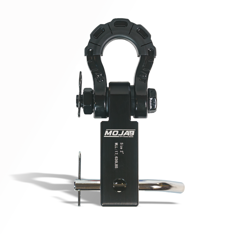 MOJAB 2'' Aluminum Hitch Receiver with Steel D-Shackle