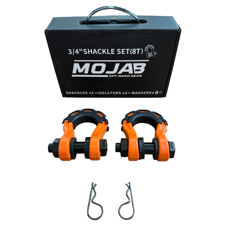 MOJAB 3/4” Forged Steel D-shackle set (8T)