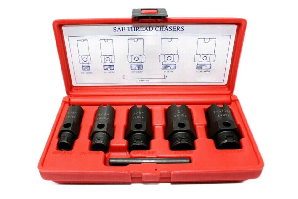AC Fitting Thread Chaser Set for SAE Standard Size Vehicle Fittings 10-7-0005