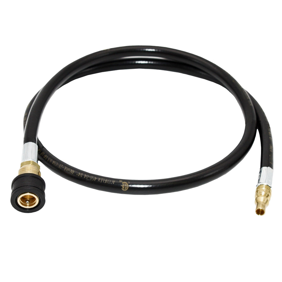 Flame King RV, Van, Trailer, Dual Quick Connect Hose, LP Gas Only, 48 inch, 1/4 inch