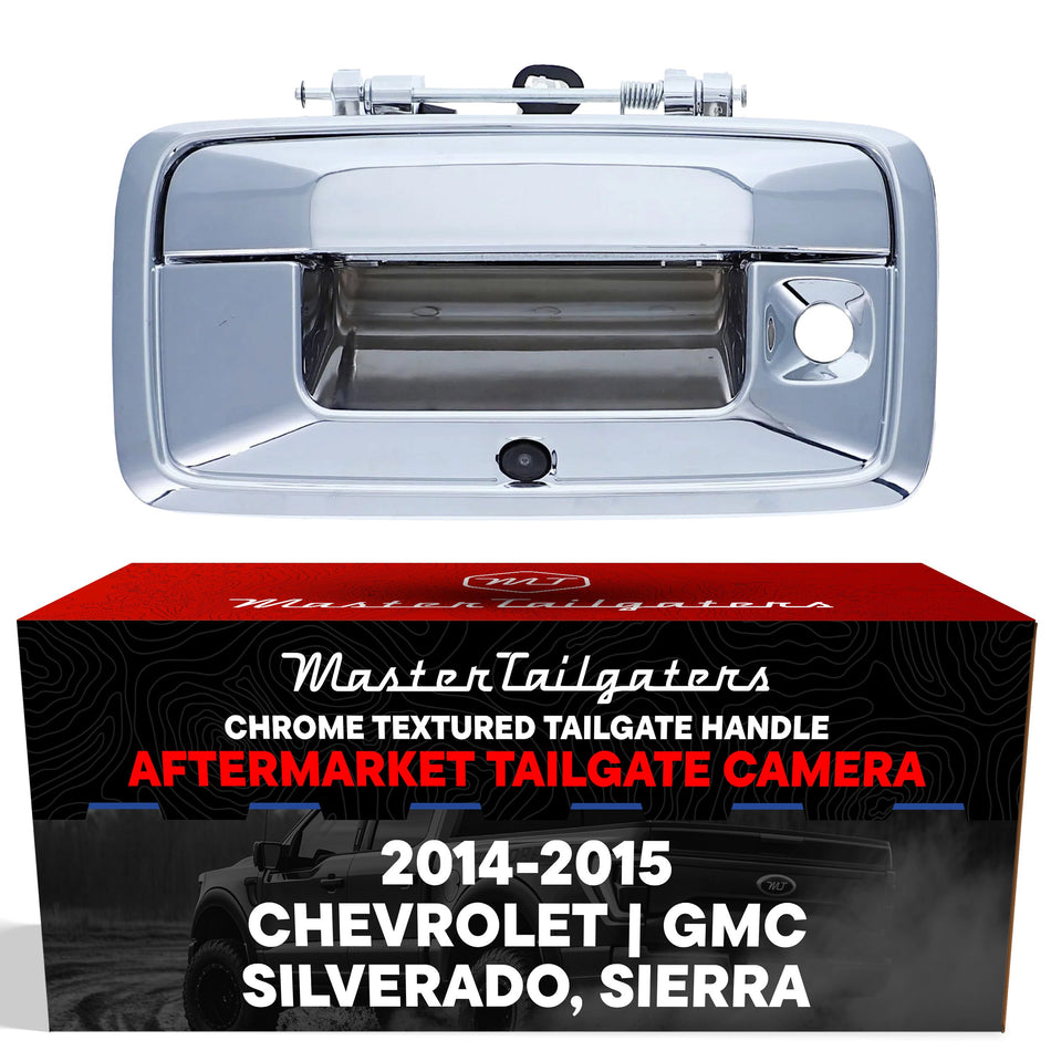 Aftermarket Chevrolet Silverado / GMC Sierra (2014-2015) Chrome Replacement Tailgate Handle with Backup Camera