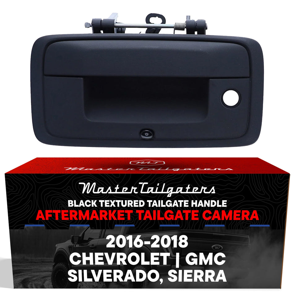Aftermarket Chevrolet Silverado / GMC Sierra (2016-2018) Black Replacement Tailgate Handle with Backup Camera