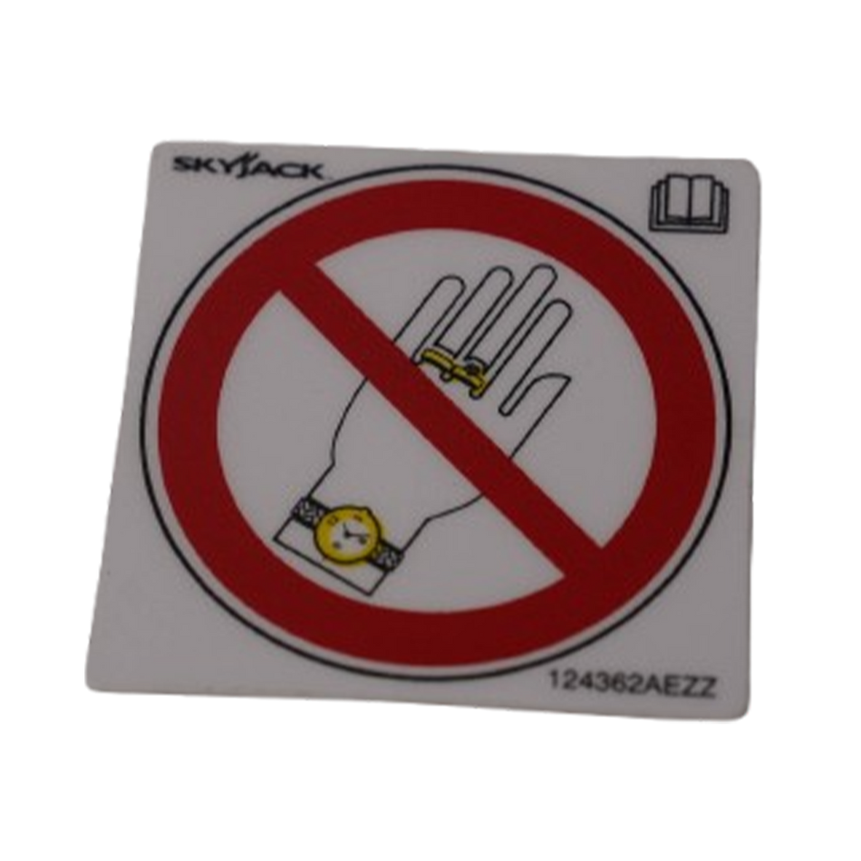 Skyjack Warning Label, VL, Do Not Wear 124362