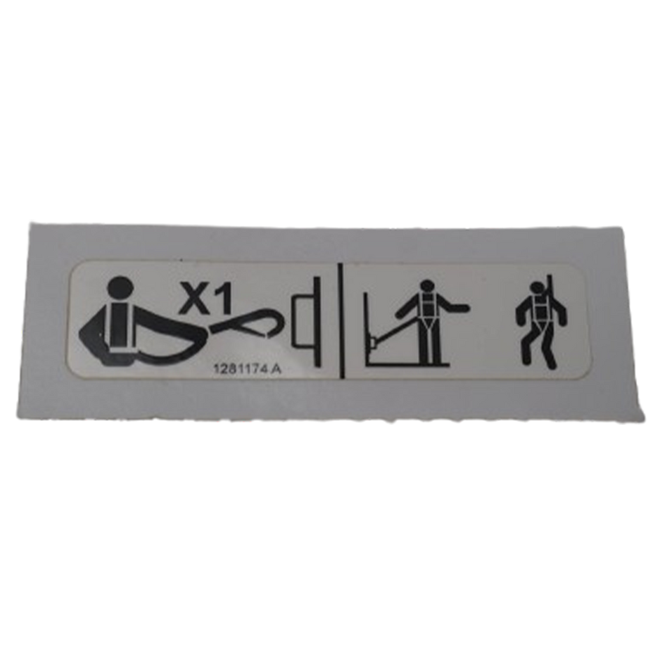 Genie Lanyard Decal: Fall Arrest / Fall Restraint 1281174GT