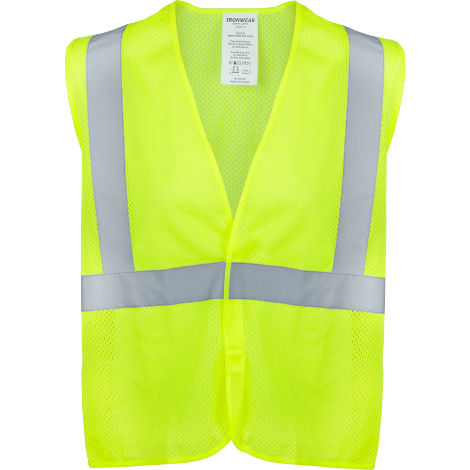 Ironwear 1285 Type R Class 2 Hi Vis Hook & Loop Reflective Safety Vest