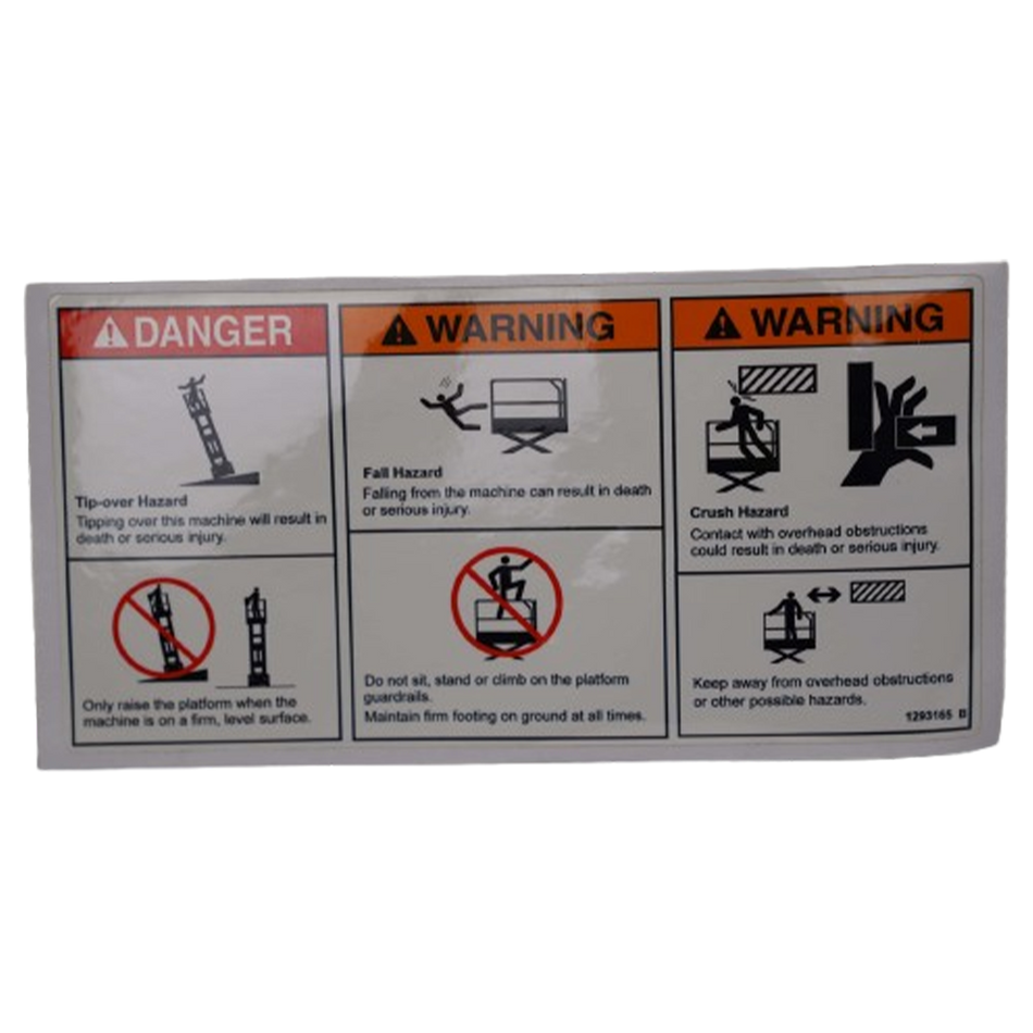 Genie Danger/Warning Combo Decal, GS 1293165GT
