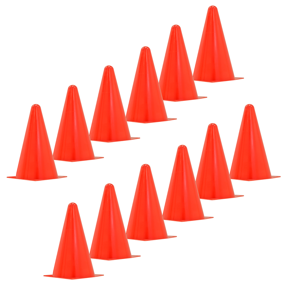 Jorestech Hi-Vis Orange Sport Training Cones - Pack of 12