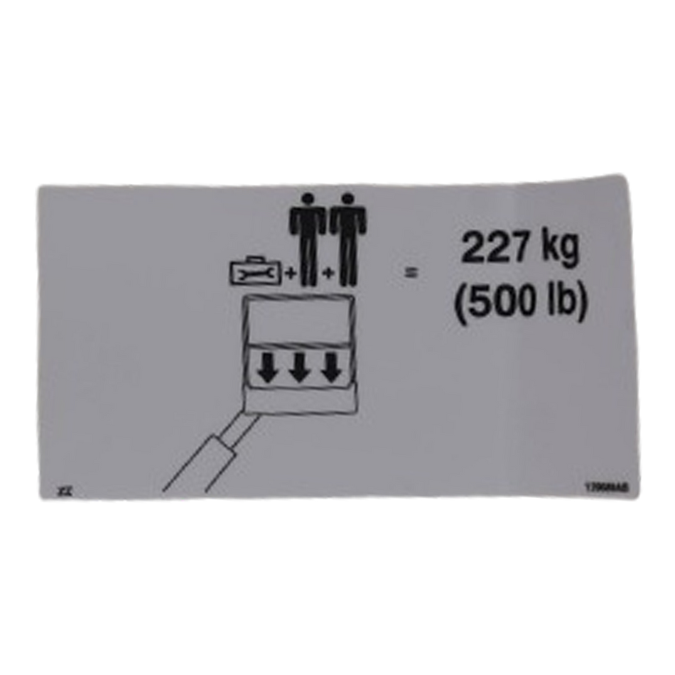 Skyjack Platform Capacity Label: 350 lbs (VL) 139689