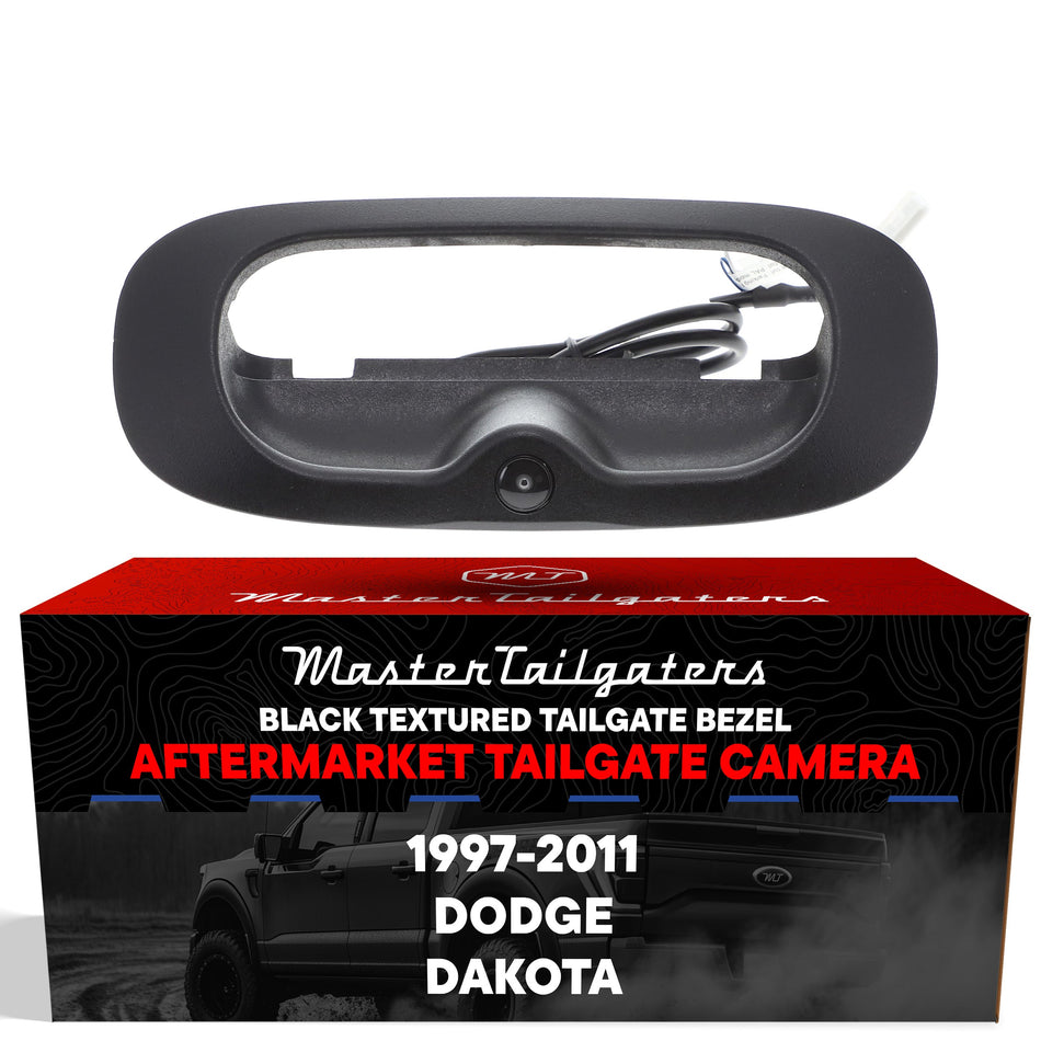 Aftermarket Dodge Dakota (1997-2011) Black Replacement Tailgate Bezel with Backup Camera