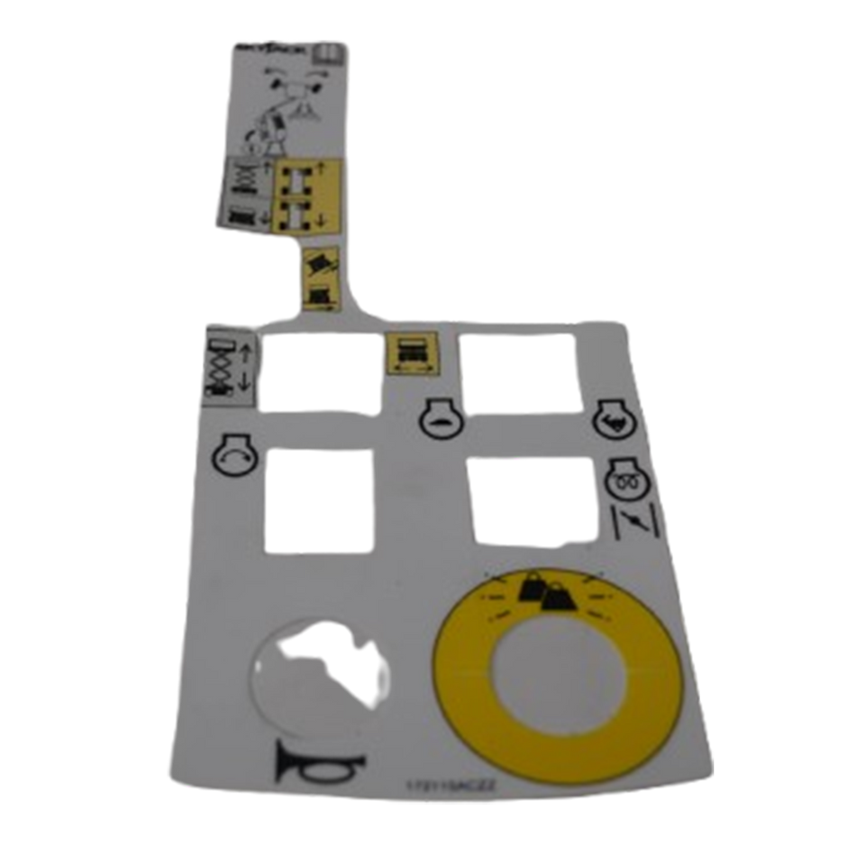 SkyJack Control Box Top Label 68RT 172115