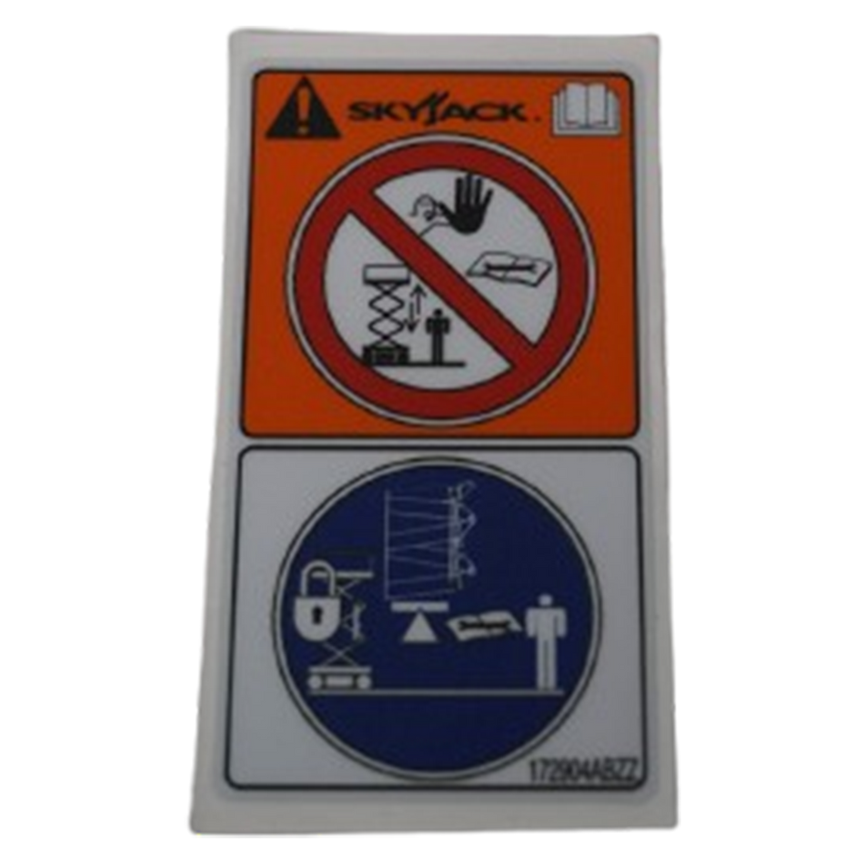 Skyjack Deploy Maintenance Bar Label 172904
