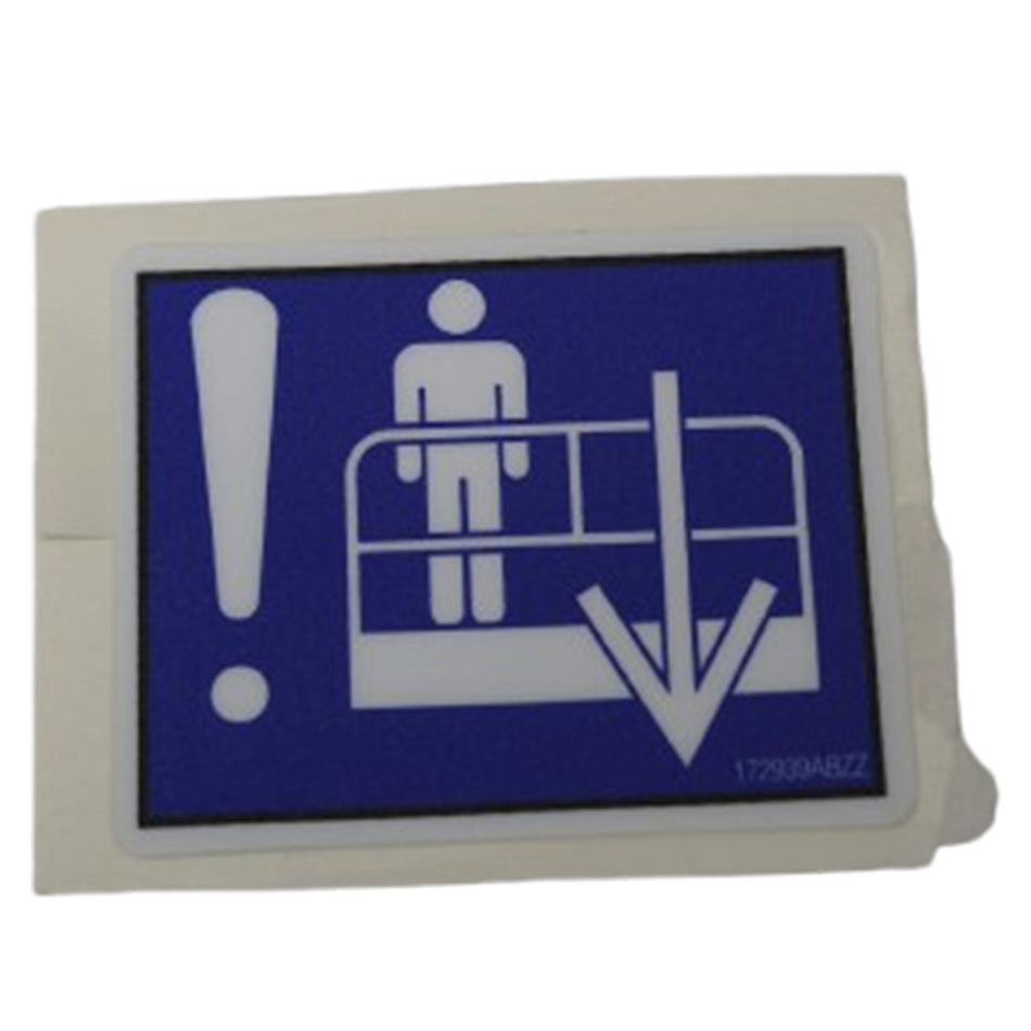 Skyjack E-Lowering Information Label 172939