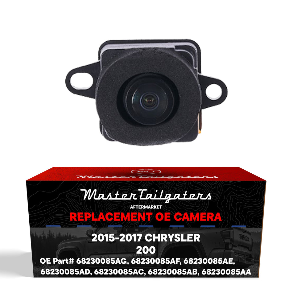 Aftermarket Chrysler 200 (2015-2017) OEM Replacement Backup Camera OE Part  # 68230085AG, 68230085AF, 68230085AE, 68230085AD, 68230085AC, 68230085AB, 68230085AA