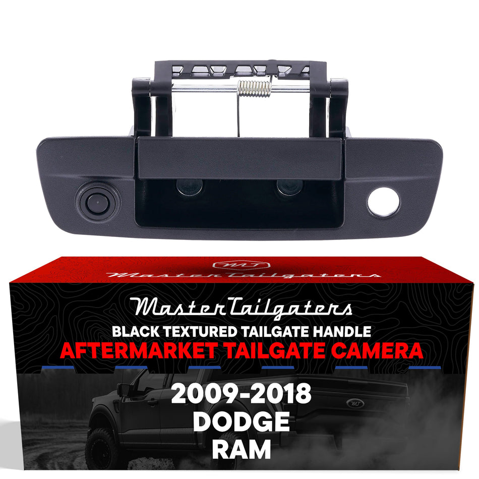 Aftermarket Dodge Ram (2009-2018) Black Replacement Tailgate Handle with Backup Camera