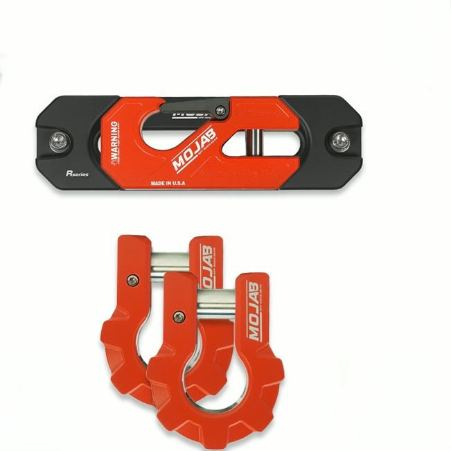 MOJAB Color Matched Recessed Winch Shackle & Fairlead Kit + 3/4” Extreme Duty Aluminum Shackles (ceramic coated)