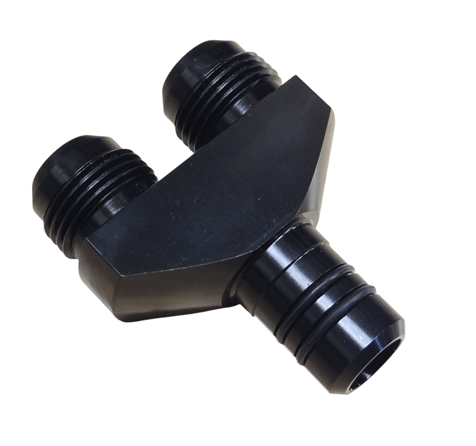 KB Diesel Twin Compound -12AN Turbo Oil Drain Line Adapter For 89-22 5.9L 6.7L Cummins