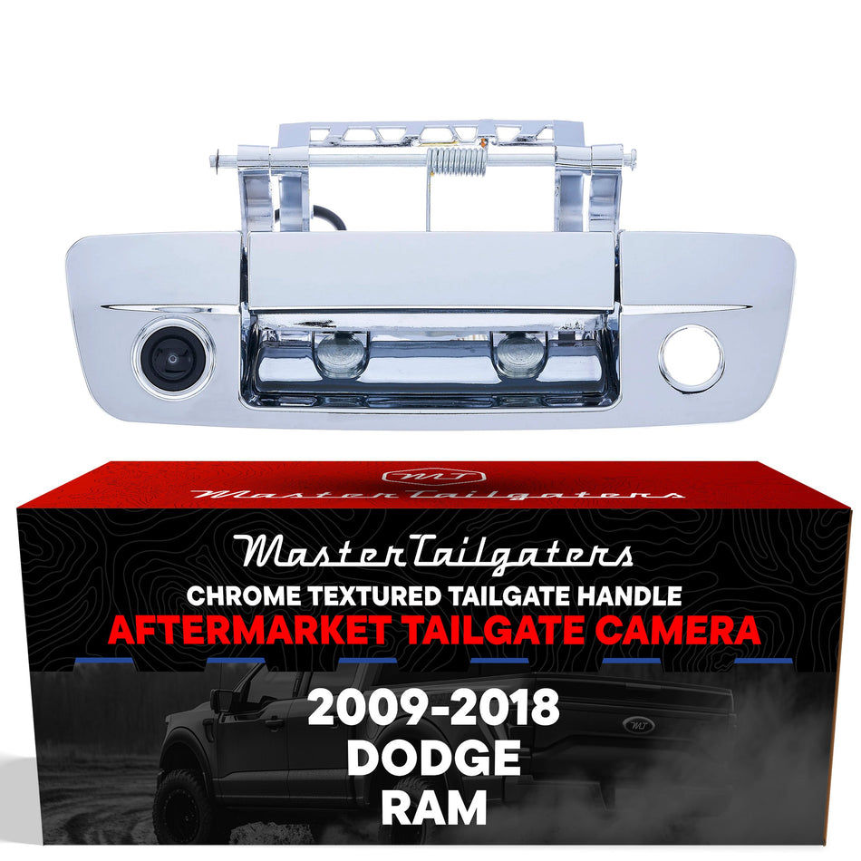 Aftermarket Dodge Ram (2009-2018) Chrome Replacement Tailgate Handle with Backup Camera