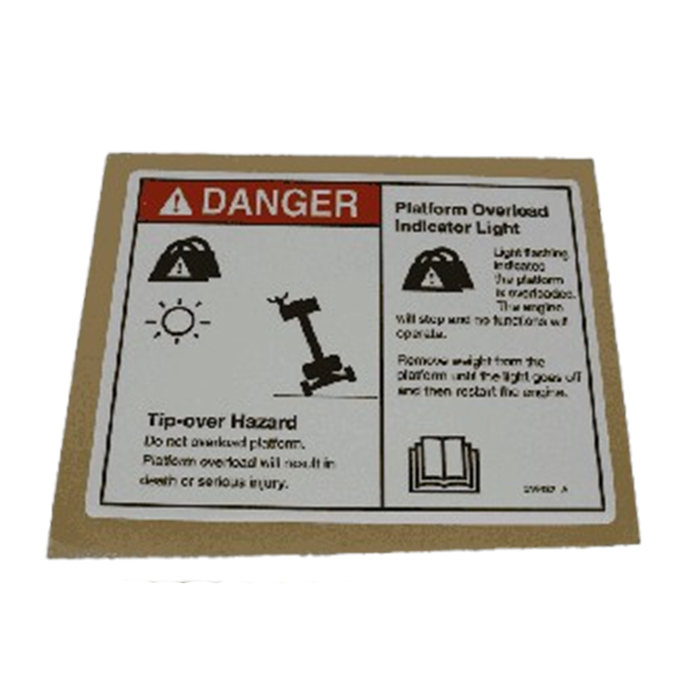 Overload Platform Sign Genie Platform Overload Decal 219487GT | Genie Parts Catalog ...