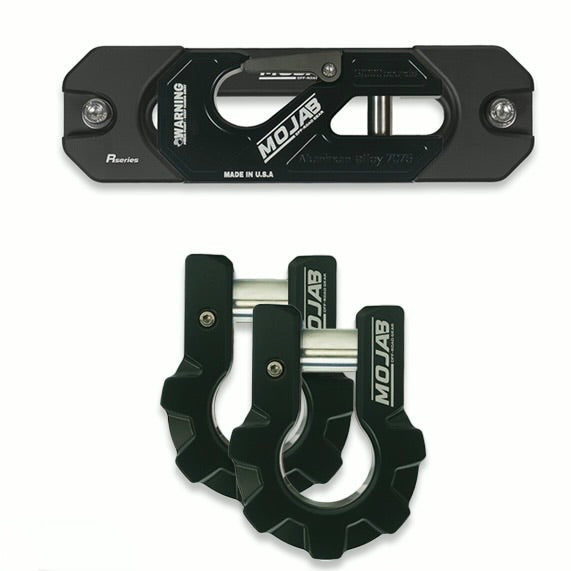 MOJAB Color Matched Recessed Winch Shackle & Fairlead Kit + 3/4” Extreme Duty Aluminum Shackles (ceramic coated)