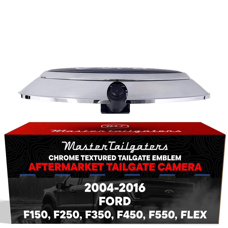 Aftermarket Ford F150, F250, F350, F450, F550 (2004-2016) Replacement Ford Emblem with Backup Camera
