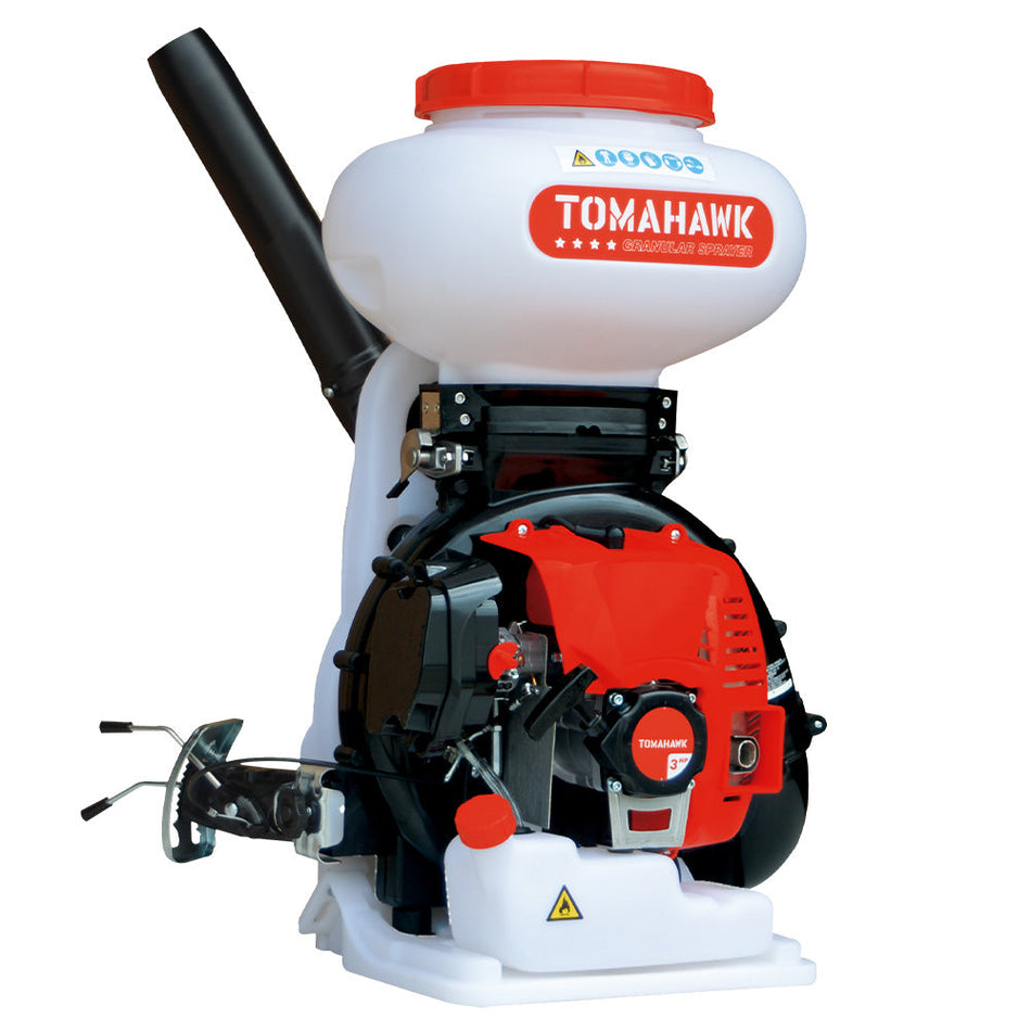 Tomahawk 4 Gal Motorized Fertilizer Spreader Broadcast Lawn Seed Ice Melt Salt