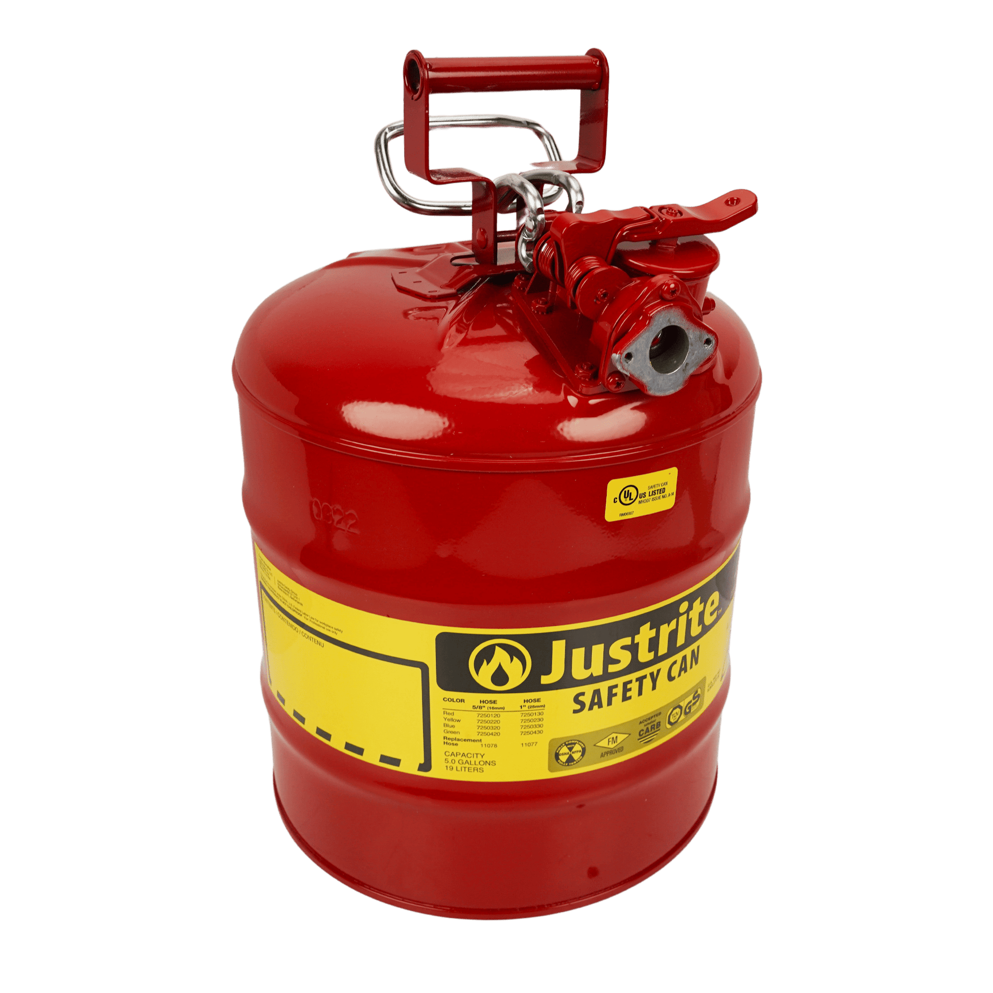 Justrite Iiaf Red 5/8 Hose 5G/19L 400-7250120 | Justrite Parts Catalog ...