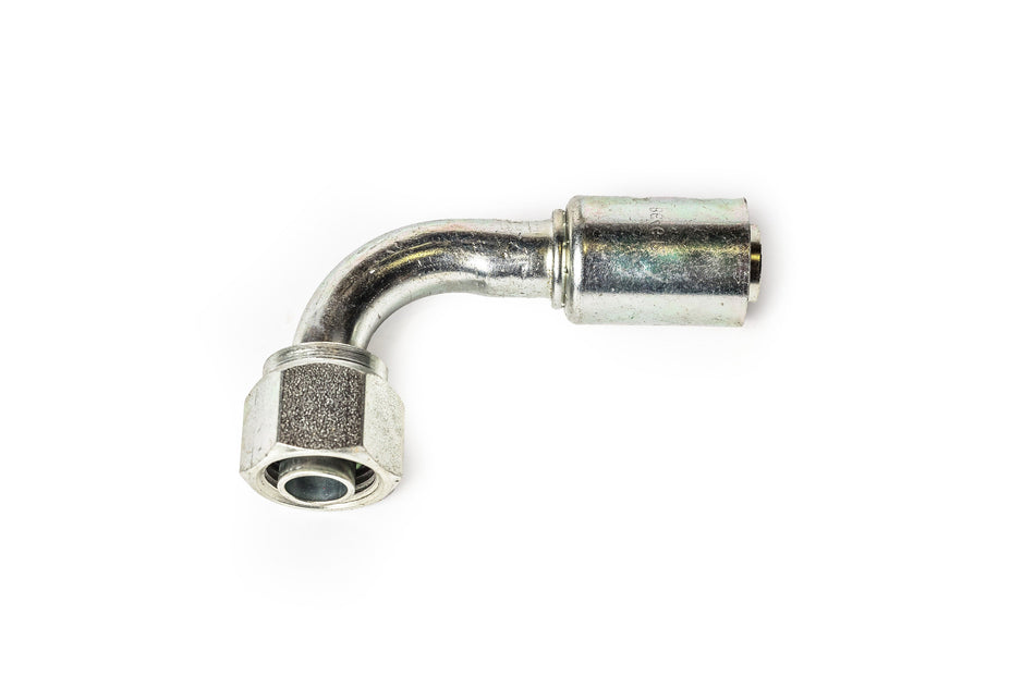 Reduced Beadlock AC Fitting Steel #10 Fem 90 Step to #12 Hose 405513R