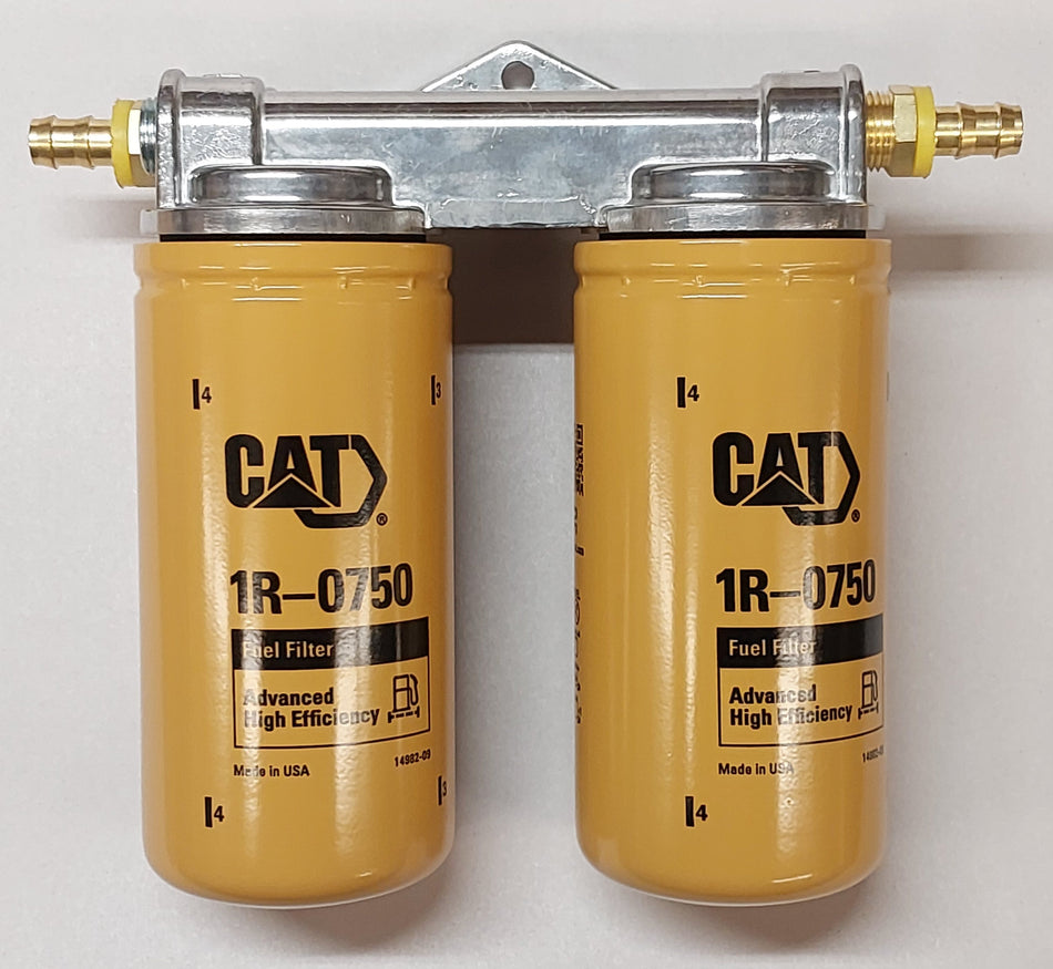KB Diesel | Dual Diesel Fuel Filter Remote Mount System for CAT Filters