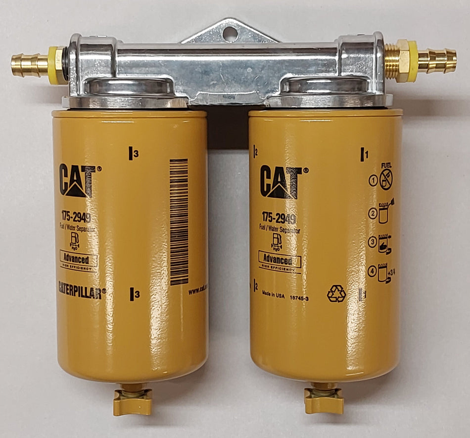 KB Diesel | Dual Diesel Fuel Filter Remote Mount System for CAT Filters