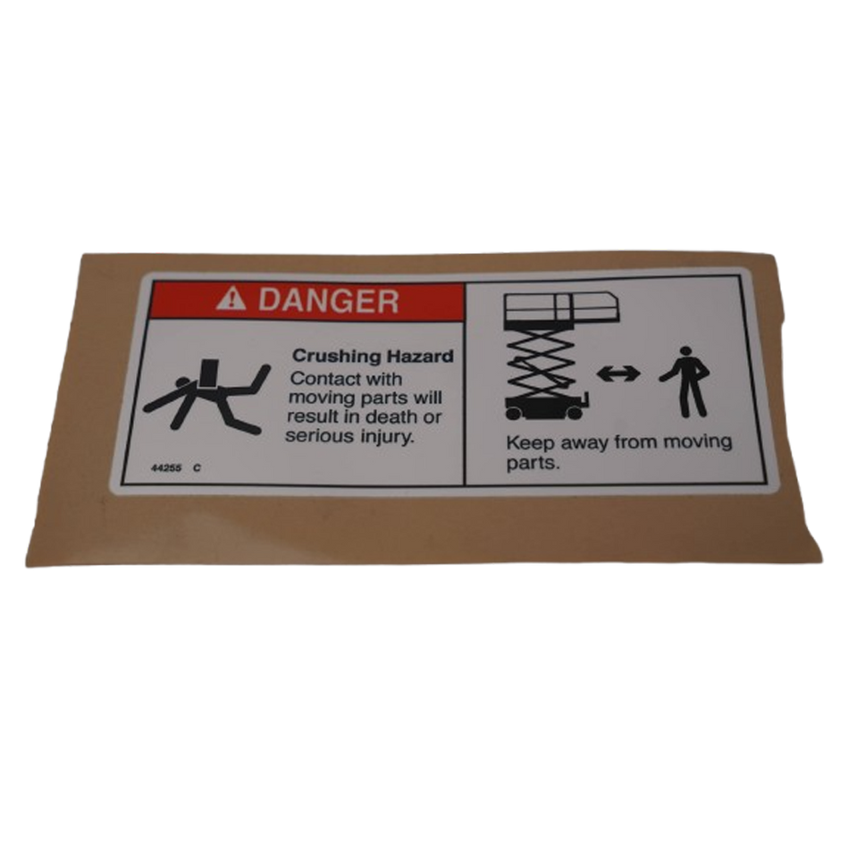 Genie Danger Decal: Crushing Hazard 44255GT