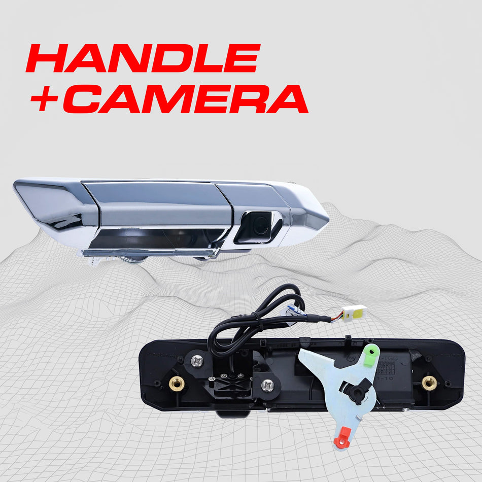 Aftermarket Toyota Tacoma (2005-2015) Chrome Replacement Tailgate Handle with Backup Camera