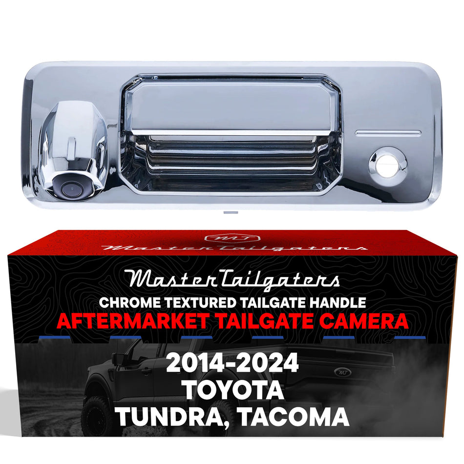Aftermarket Toyota Tacoma (2016-2024) Chrome Replacement Tailgate Handle with Backup Camera