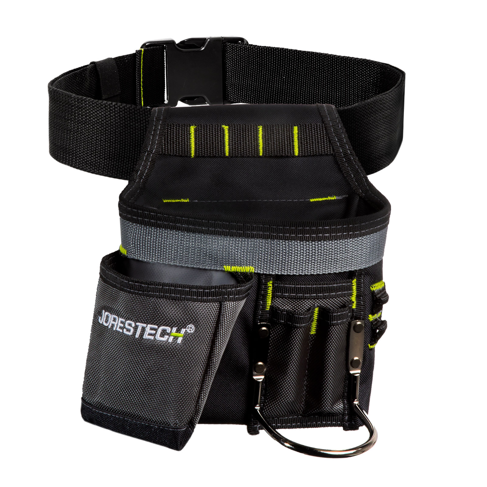 Jorestech 5 Pocket Tool Belt Pouch with Hammer Holder