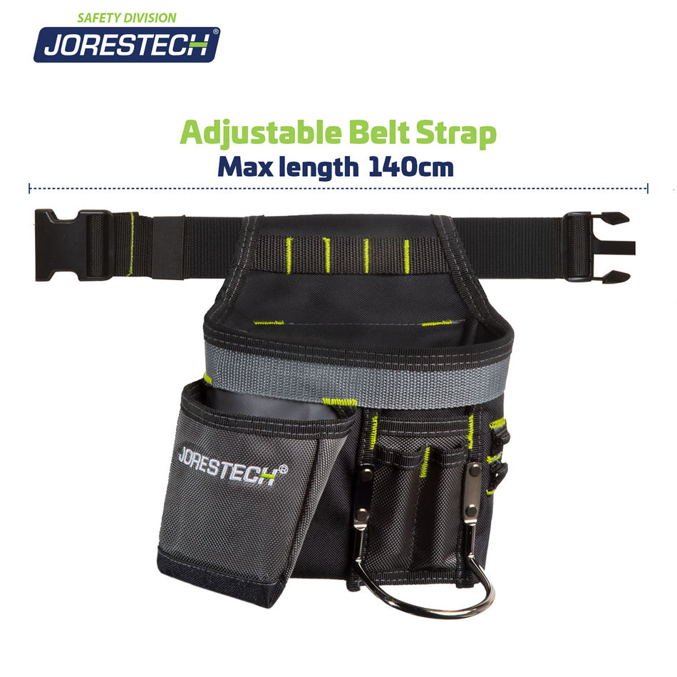 Jorestech 5 Pocket Tool Belt Pouch with Hammer Holder