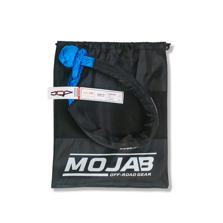 MOJAB Soft Shackle 3/8'' x 24” with sleeve and bag (Single Shackle)