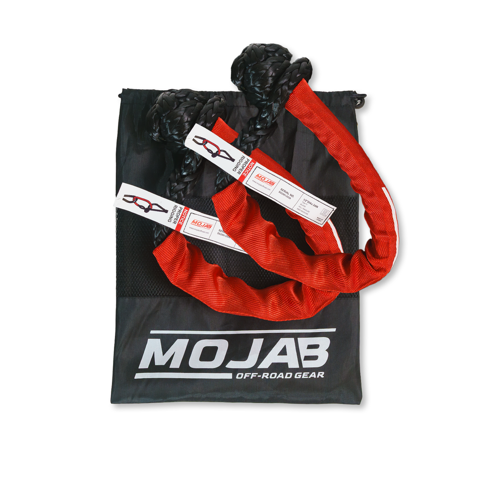 MOJAB Soft Shackle 1/2'' x 24” with sleeve and bag (Set of 2 Shackles)