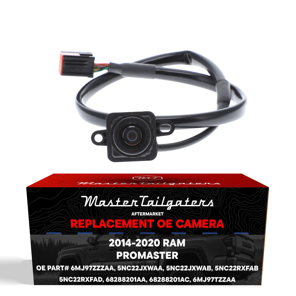 Aftermarket Ram ProMaster Cargo Van (2014-2020) OEM Replacement Backup Camera OE Part # 5NC22JXWAA, 5NC22JXWAB, 5NC22RXFAB, 5NC22RXFAD, 68288201AA, 68288201AC, 6MJ97TZZAA, 6MJ97ZZZAA