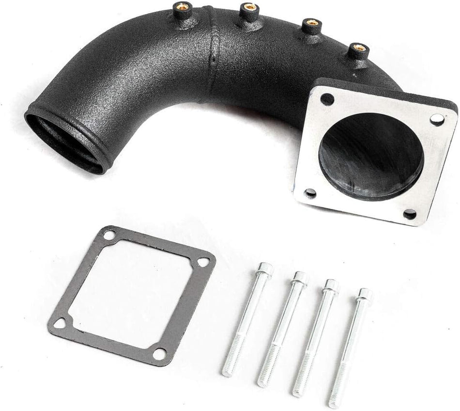 Rudy's 3" High Flow Textured Black Intake Elbow Tube For 98.5-02 5.9 Cummins