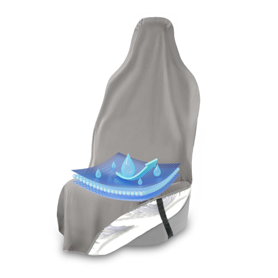 SeatShield | EliteSport+ Non-Slip Waterproof Seat Cover - Gray
