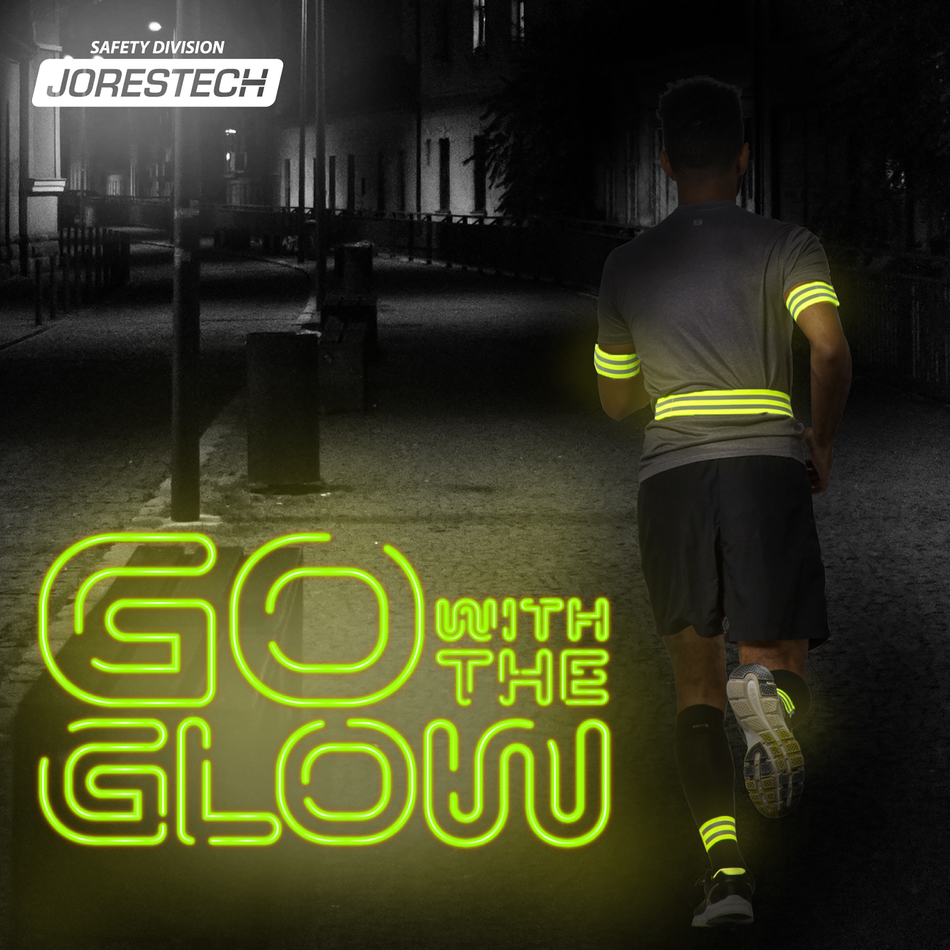 Jorestech Hi-Vis Reflective Safety Bands with Mesh Storage Bag – Pack of 6
