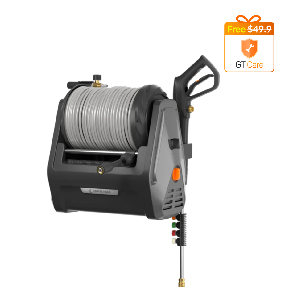 Giraffe Tools Grandfalls Retractable Pressure Washer Plus