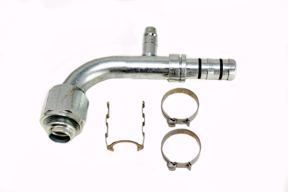Automotive AC Hose Fitting EZ Clip #12 Female 90 Low Charge Port 70R8092