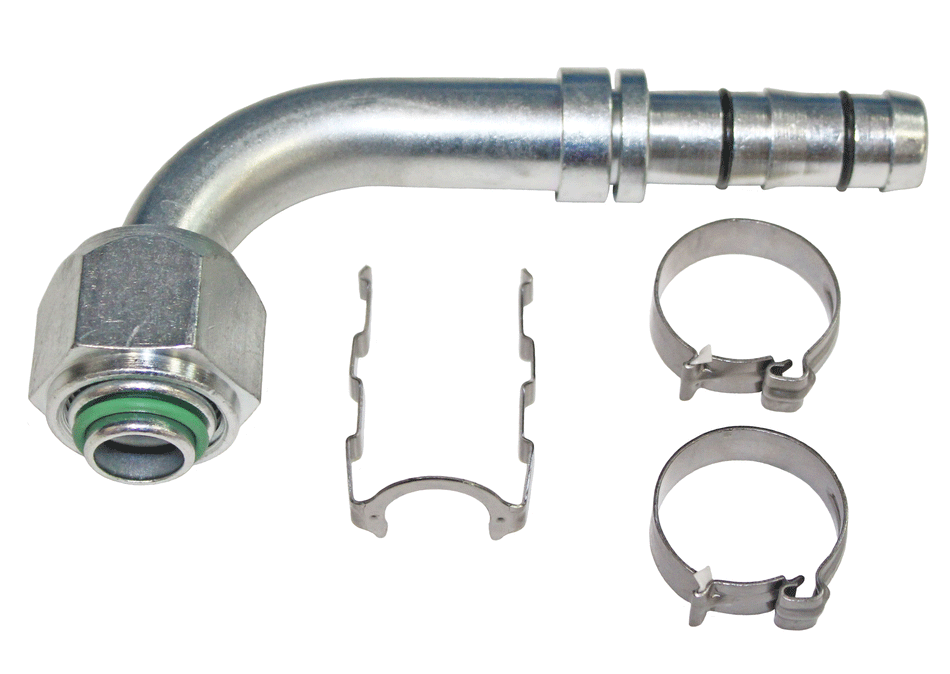 Automotive AC Hose Fitting EZ Clip #10 Female 90 70R8691