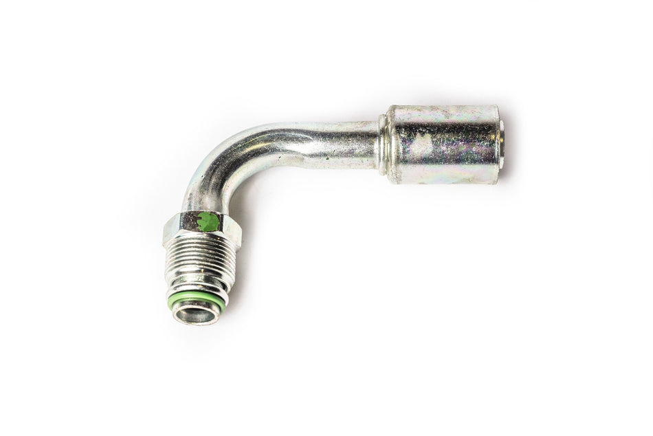 Reduced Beadlock AC Fitting Steel #10 male 90 Step to #12 Hose 70R9791S