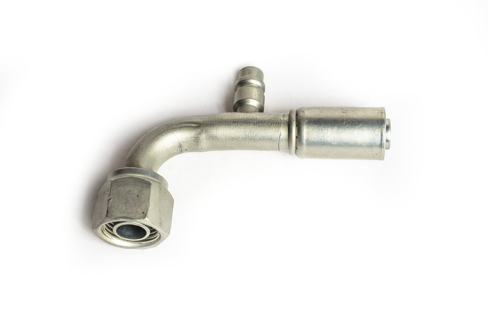 Reduced Beadlock AC Fitting Steel #10 Fem 90 Low Charge Port 70R9991S