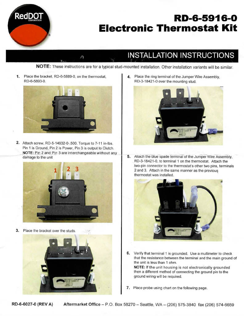 Thermostat Fixed Electronic 71R3350