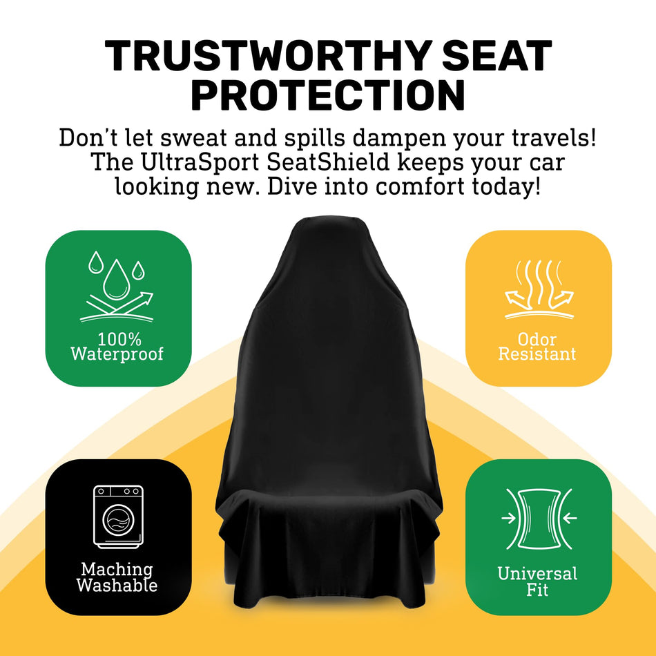 SeatShield | UltraSport - Waterproof Car Seat Protector - Black